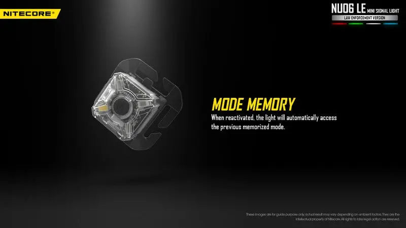 Lampe de Signalisation Nitecore NU06 LE – 15 Lumens  NYCTALOPE  