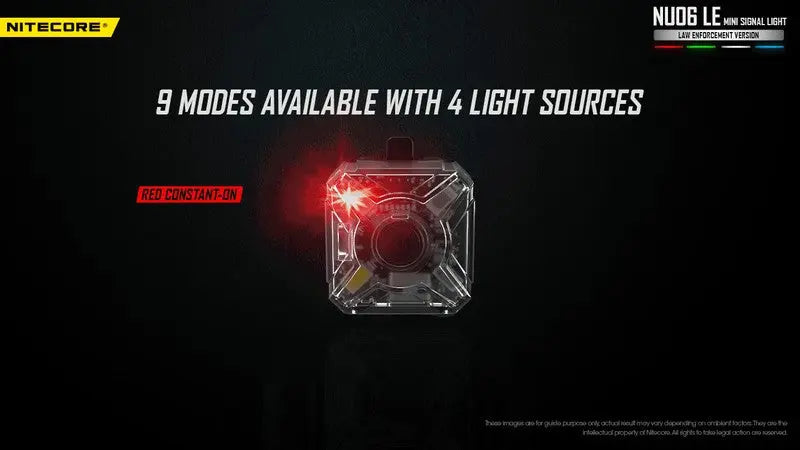 Lampe de Signalisation Nitecore NU06 MI – 8 Lumens – Rouge, Bleu, Vert et Infra rouge  NYCTALOPE  