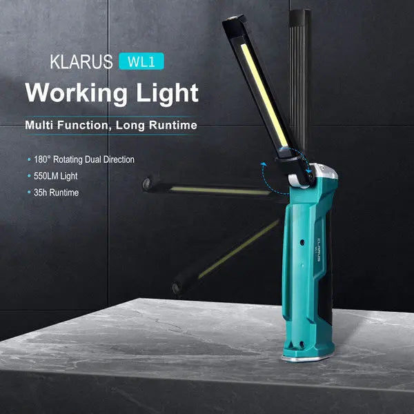 Lampe de Travail Klarus WL1 - 550 Lumens - Rechargeable  NYCTALOPE  