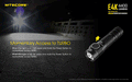 Lampe de poche Nitecore E4K - 4400 Lumens  NYCTALOPE  