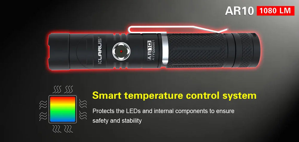 Lampe torche Klarus AR10 – 1080 Lumens - NYCTALOPE