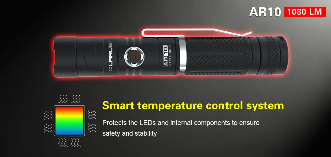 Lampe torche Klarus AR10 – 1080 Lumens - NYCTALOPE
