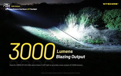 Lampe torche tactique laser Nitecore P35i LEP – 3000 Lumens  NYCTALOPE  