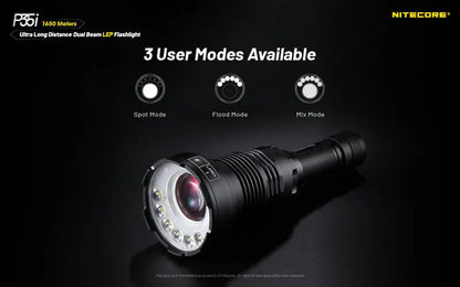 Lampe torche tactique laser Nitecore P35i LEP – 3000 Lumens  NYCTALOPE  