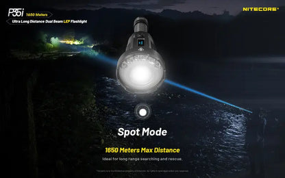 Lampe torche tactique laser Nitecore P35i LEP – 3000 Lumens  NYCTALOPE  