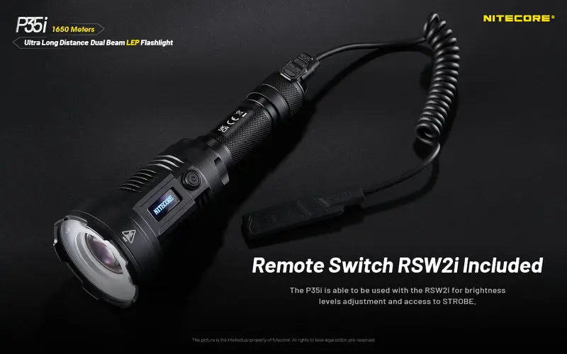 Lampe torche tactique laser Nitecore P35i LEP – 3000 Lumens  NYCTALOPE  