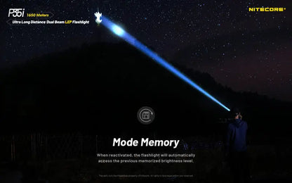 Lampe torche tactique laser Nitecore P35i LEP – 3000 Lumens  NYCTALOPE  