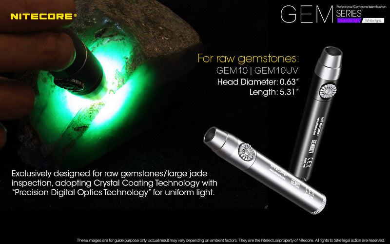 Lampe Nitecore GEM10UV – 3000mW 365nm Ultraviolet  NYCTALOPE  