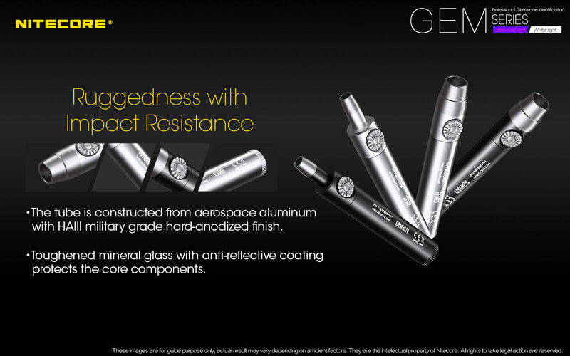 Lampe Nitecore GEM10UV – 3000mW 365nm Ultraviolet  NYCTALOPE  