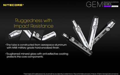 Lampe Nitecore GEM10UV – 3000mW 365nm Ultraviolet  NYCTALOPE  