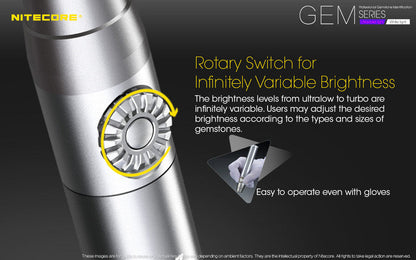 Lampe Nitecore GEM10UV – 3000mW 365nm Ultraviolet  NYCTALOPE  