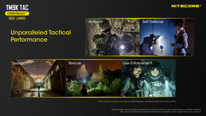 Lampe Torche Nitecore TM9K TAC – 9800 Lumens – Tactique et Rechargeable  NYCTALOPE  