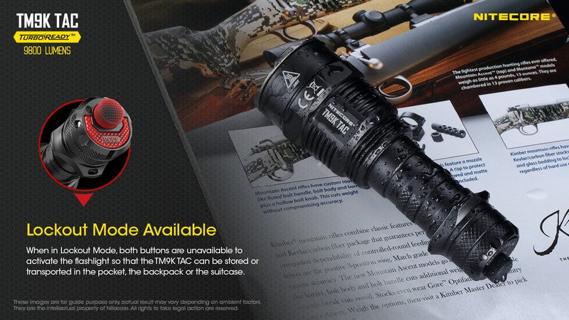 Lampe Torche Nitecore TM9K TAC – 9800 Lumens – Tactique et Rechargeable  NYCTALOPE  