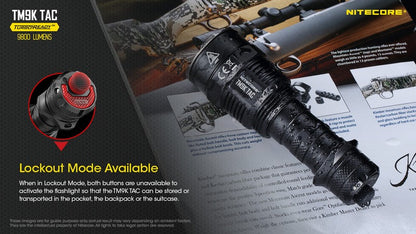 Lampe Torche Nitecore TM9K TAC – 9800 Lumens – Tactique et Rechargeable  NYCTALOPE  