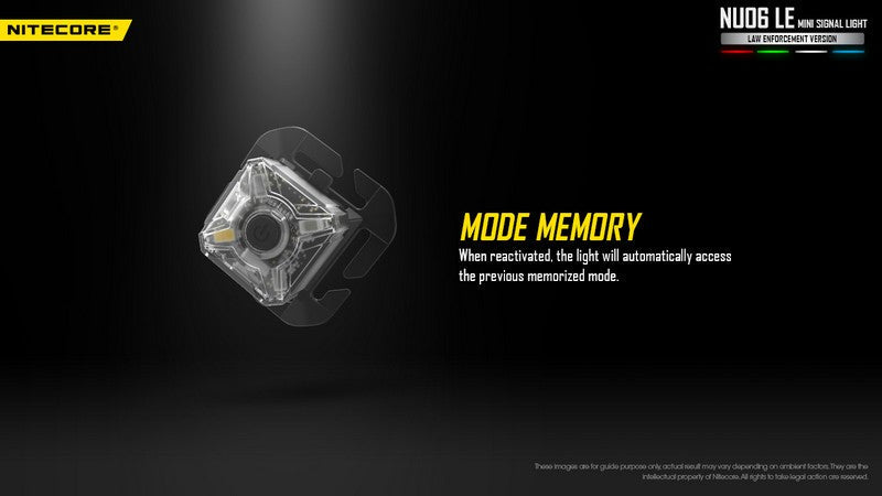 Lampe de Signalisation Nitecore NU06 LE – 15 Lumens  NYCTALOPE  