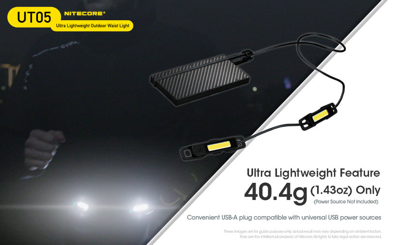 Lampe de trail Nitecore UT05 – 400 Lumens