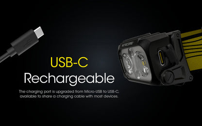 Lampe Frontale Nitecore NU25 – 400 Lumens  NYCTALOPE  