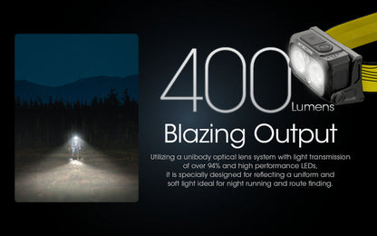 Lampe Frontale Nitecore NU25 – 400 Lumens  NYCTALOPE  