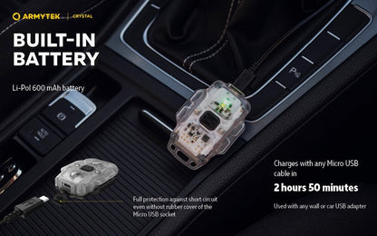 Lampe Armytek Crystal – 150 Lumens Blanc + 30 Lumens Rouge  NYCTALOPE  