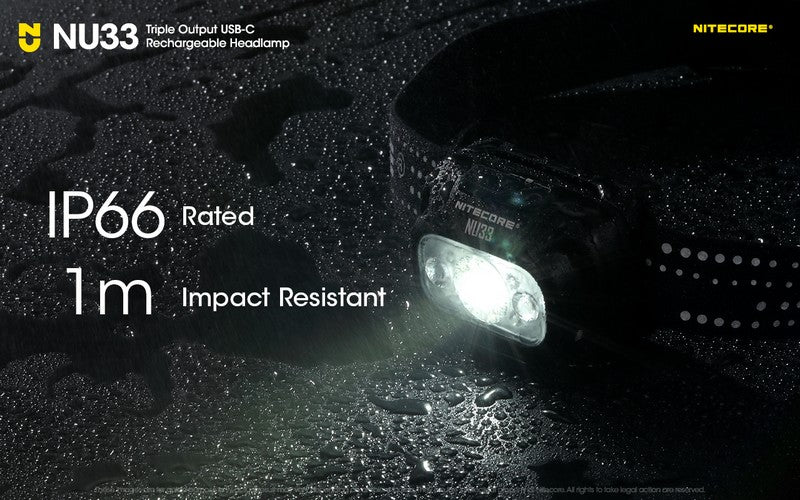 Lampe Frontale Nitecore NU33 – 700 Lumens  NYCTALOPE  