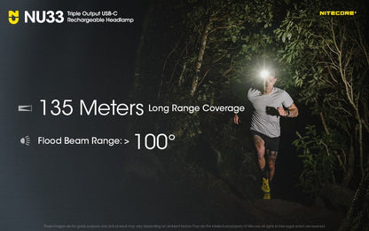 Lampe Frontale Nitecore NU33 – 700 Lumens  NYCTALOPE  