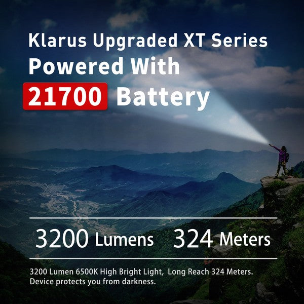 Lampe Torche Klarus XT21C – 3200 Lumens tactique et rechargeable - NYCTALOPE