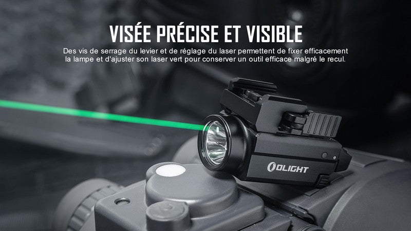 Lampe Torche Olight BALDR S – 800 Lumens – Laser Vert - NYCTALOPE