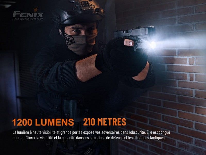 Lampe pour arme Fenix GL19R – 1200 Lumens  NYCTALOPE  