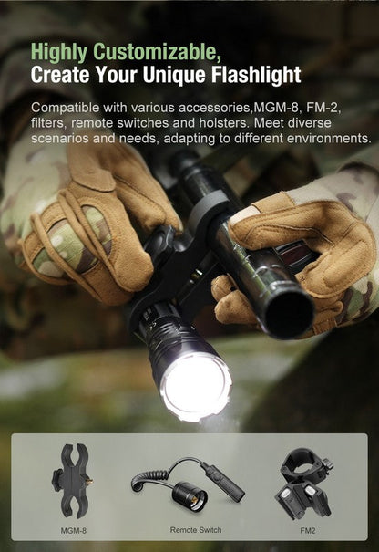 Lampe Torche Klarus XT12GT PRO – 1600 Lumens - Tactique et rechargeable  NYCTALOPE  