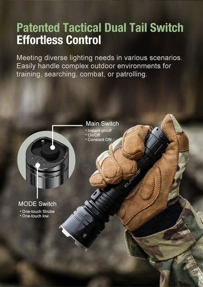 Lampe Torche Klarus XT12GT PRO – 1600 Lumens - Tactique et rechargeable  NYCTALOPE  