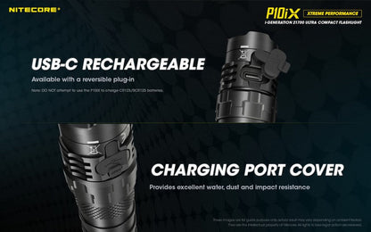 Lampe Torche Nitecore P10iX – 4000 Lumens - Rechargeable USB-C  NYCTALOPE  