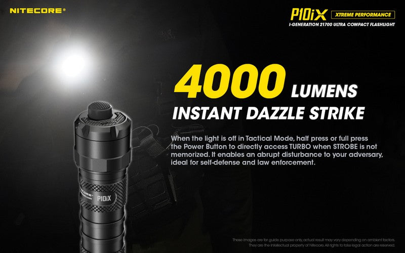 Lampe Torche Nitecore P10iX – 4000 Lumens - Rechargeable USB-C