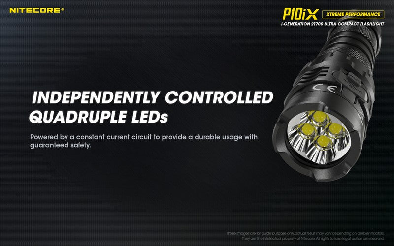 Lampe Torche Nitecore P10iX – 4000 Lumens - Rechargeable USB-C  NYCTALOPE  