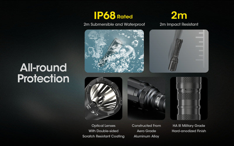 Lampe Torche Nitecore SRT6i – 2100 Lumens  NYCTALOPE  