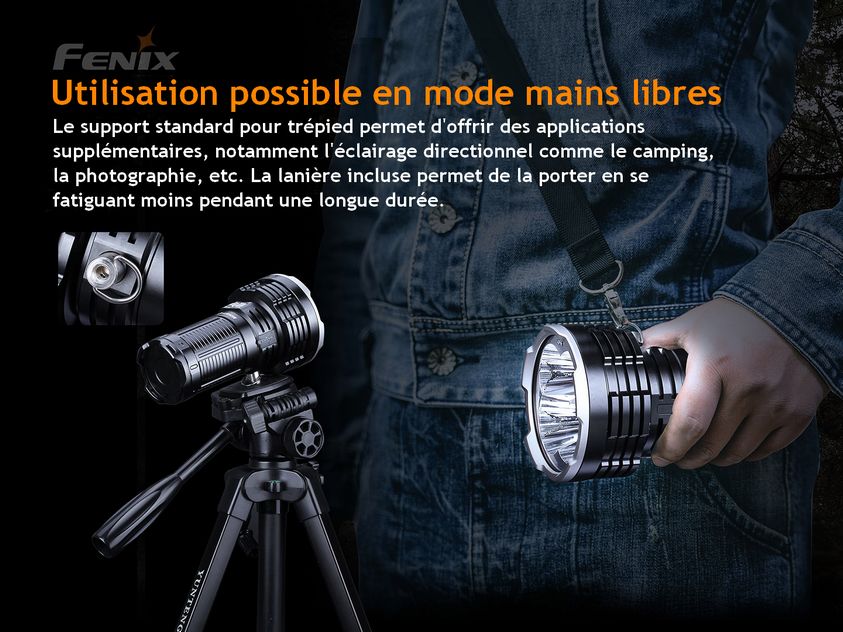 Lampe Torche Fenix LR50R – 12000 Lumens - Rechargeable - NYCTALOPE