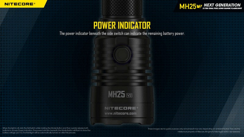 Lampe Torche Nitecore MH25S – 1800 Lumens