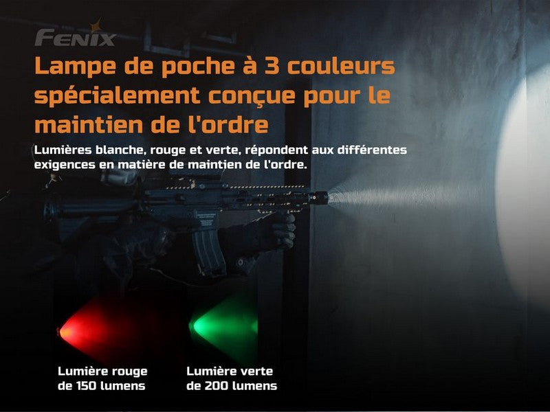 Lampe Torche Fenix TK26R – 1500 Lumens – Rouge + Vert
