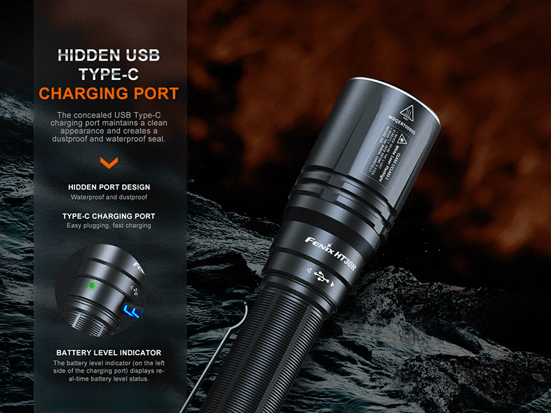 Lampe Torche Laser Fenix HT30R – 500 Lumens  NYCTALOPE  