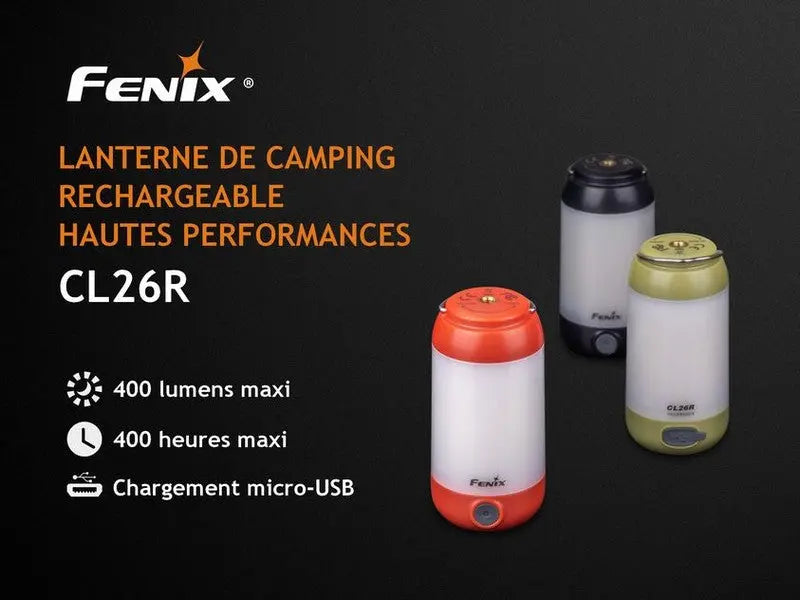 Lanterne Fenix CL26R – 400 Lumens - Rechargeable  NYCTALOPE  
