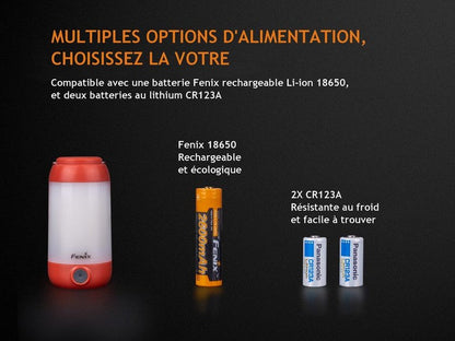 Lanterne Fenix CL26R – 400 Lumens - Rechargeable  NYCTALOPE  
