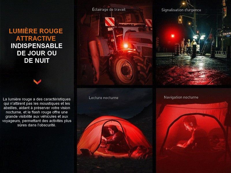 Lanterne multifonctions Fenix CL28R – 2000 Lumens – Lumière rouge  NYCTALOPE  