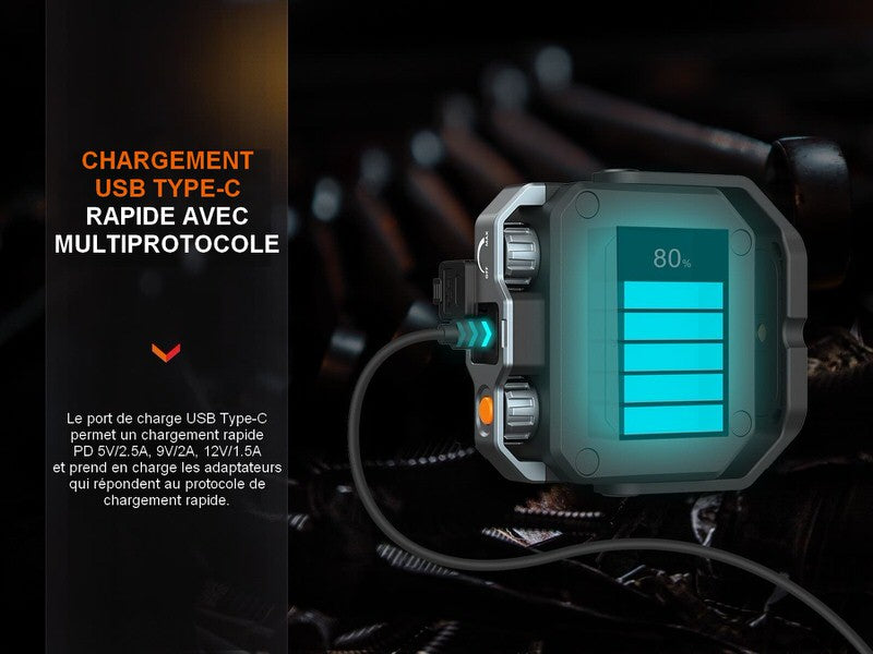 Lanterne multifonctions Fenix CL28R – 2000 Lumens – Lumière rouge  NYCTALOPE  