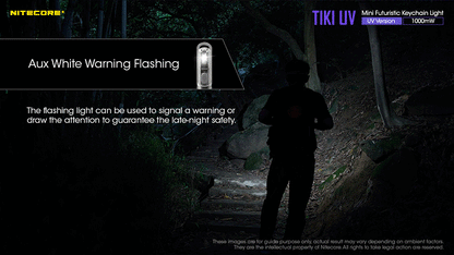 Lampe Nitecore TIKI UV – 1000mW 365nm rechargeable, pour porte-clés  NYCTALOPE  