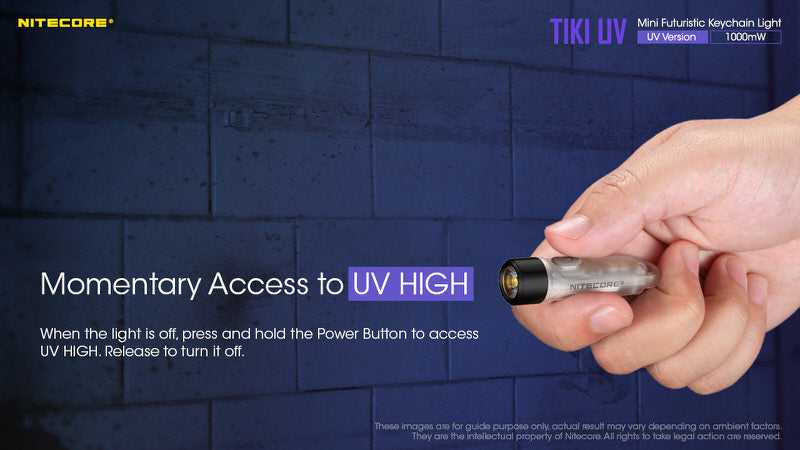 Lampe Nitecore TIKI UV – 1000mW 365nm rechargeable, pour porte-clés