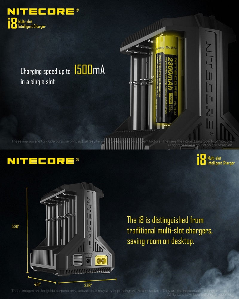 Chargeur Intellicharger Nitecore I8  NYCTALOPE  