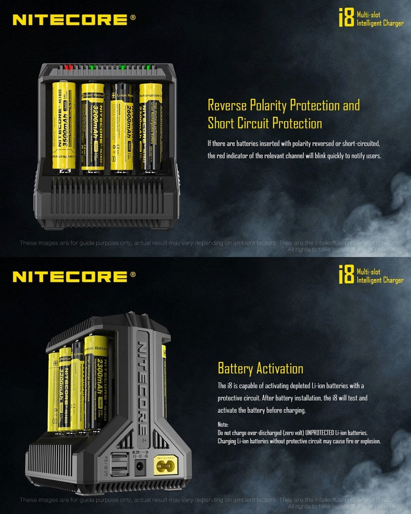 Chargeur Intellicharger Nitecore I8  NYCTALOPE  