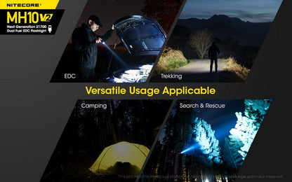 Lampe Torche Nitecore MH10V2 – 1200 Lumens - Rechargeable  NYCTALOPE  