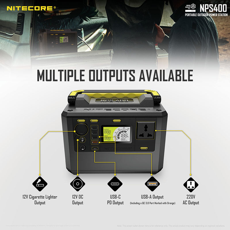 Station d'alimentation portable Batterie Nitecore NPS400 - 117000mAh