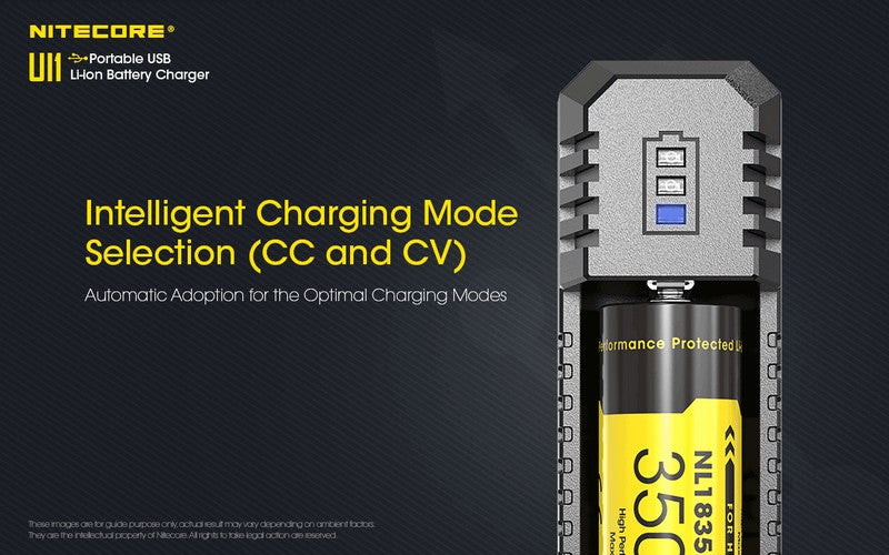Chargeur Nitecore UI1 pour batteries Li-ion/IMR