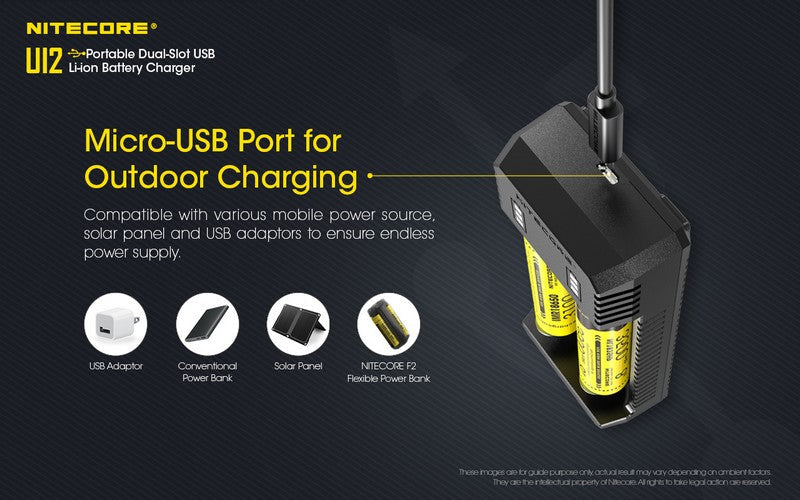 Chargeur Nitecore UI2 pour batteries Li-ion/IMR  NYCTALOPE  